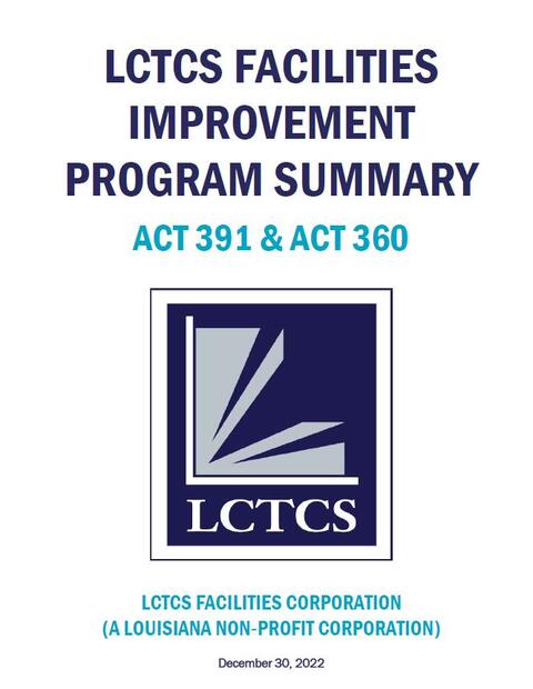 LCTCS Facilities Improvement Quarterly Update image
