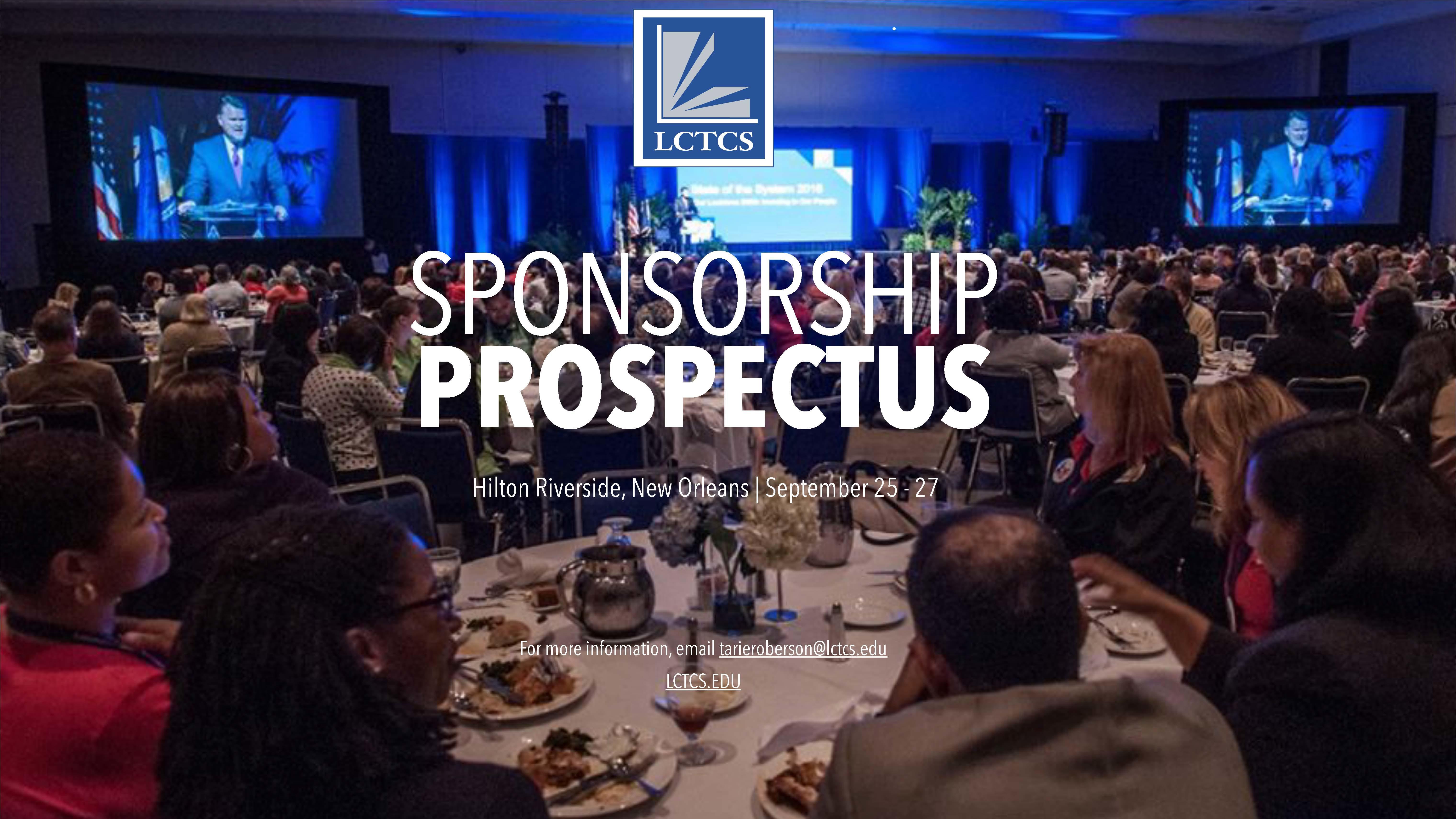 Sponsorship Prospectus banner image - Hilton Riverside, New Orleans 9/25-27, 2020