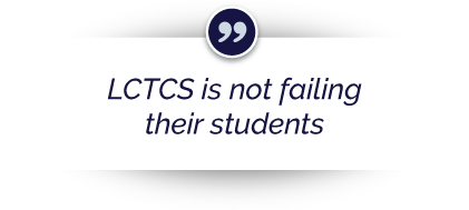 LCTCS is not failing their students
